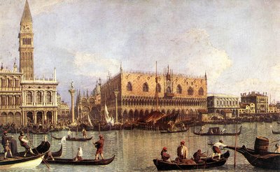 Palazzo Ducale en de Piazza di San Marco door Giovanni Antonio Canal